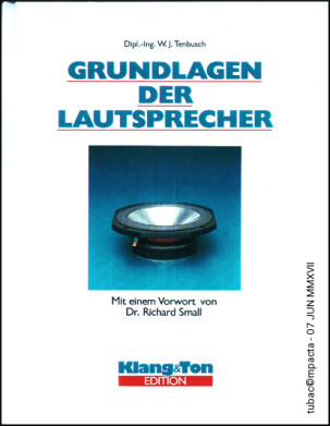 Tenbusch - Grundlagen der Lautsprecher, 1. Auflage, 1989