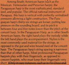 Los Fabulosos 3 Paraguayos - South American harps, Text