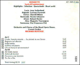 Donizetti - Lucia di Lammermoor - Inhalt