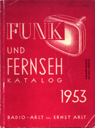 Radio-Arlt, Katalog 1953