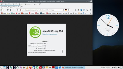 openSUSE Leap 15.2 - Systeminfo + Desktop - 26.09.2020