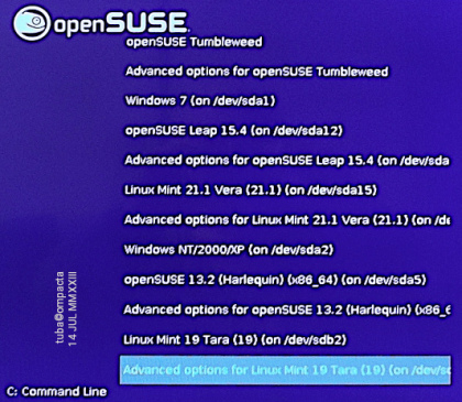 openSUSE Tumbleweed - Grub - 14.06.2023